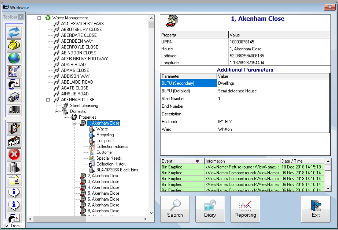 Workwise system interface