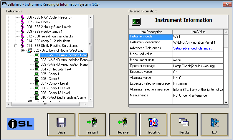 IRIS system interface